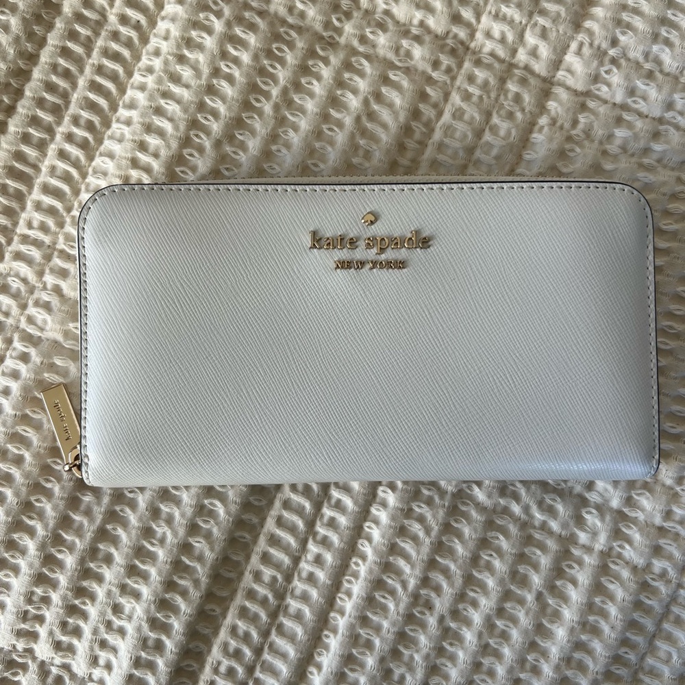Kate Spade white Zip-Around Wallet